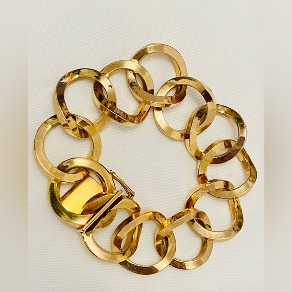 Dior Jewelry - Authentic Vintage Christian Dior 1968 Germany Gold Tone Link Bracelet Signed